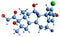 3D image of Halometasone skeletal formula