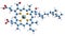 3D image of Heme A skeletal formula