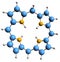 3D image of Hexahydroporphine skeletal formula
