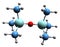 3D image of Hexamethyldisiloxane skeletal formula