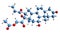 3D image of Hydrocortisone aceponate skeletal formula