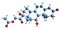 3D image of Hydrocortisone acetate skeletal formula