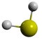 3D image of Hydrogen sulfide skeletal formula