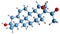 3D image of Hydroxypregnenolone skeletal formula