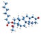 3D image of Hydroxyprogesterone heptanoate skeletal formula
