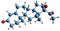 3D image of Hydroxyprogesterone skeletal formula