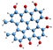 3D image of Hypericin skeletal formula