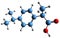 3D image of Ibuprofen skeletal formula