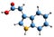 3D image of Indole-3-acetic acid skeletal formula