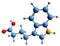 3D image of Indole-3-butyric acid skeletal formula