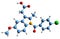 3D image of Indometacin skeletal formula