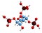 3D image of Inositol trisphosphate skeletal formula