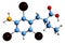 3D image of Iopanoic acid skeletal formula