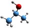 3D image of Isopropyl alcohol skeletal formula