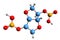 3D image of Isosorbide dinitrate skeletal formula