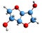 3D image of isosorbide skeletal formula