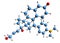 3D image of Lilopristone skeletal formula