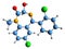 3D image of Lormetazepam skeletal formula