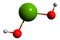 3D image of Magnesium hydroxide skeletal formula