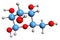 3D image of Mannose skeletal formula