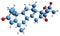 3D image of medroxyprogesterone acetate skeletal formula