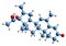 3D image of Melengestrol skeletal formula