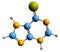 3D image of Mercaptopurine skeletal formula