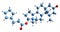 3D image of Mesterolone cipionate skeletal formula