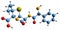 3D image of Metampicillin skeletal formula