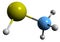 3D image of Methanethiol skeletal formula
