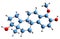 3D image of Methoxyestrone skeletal formula