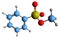 3D image of Methyl benzenesulfonate skeletal formula