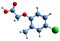 3D image of Methylchlorophenoxyacetic Acid skeletal formula