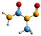 3D image of Methylnitrosourea skeletal formula