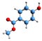 3D image of Methylparaben skeletal formula