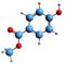 3D image of Methylparaben skeletal formula