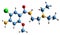 3D image of Metoclopramide skeletal formula