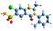 3D image of Metolazone skeletal formula