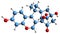 3D image of Miroestrol skeletal formula