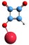 3D image of moniliformin skeletal formula