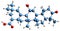 3D image of Moronic acid skeletal formula