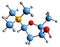 3D image of Muscarine skeletal formula