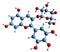 3D image of Myrtillin skeletal formula