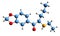 3D image of N-Ethylpentylone skeletal formula