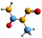 3D image of N-Nitroso-N-methylurea skeletal formula