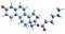 3D image of Nandrolone caproate skeletal formula