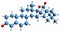 3D image of Nandrolone cyclotate skeletal formula