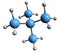 3D image of Neopentane skeletal formula