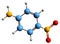 3D image of Nitroaniline skeletal formula
