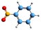 3D image of Nitrobenzene skeletal formula